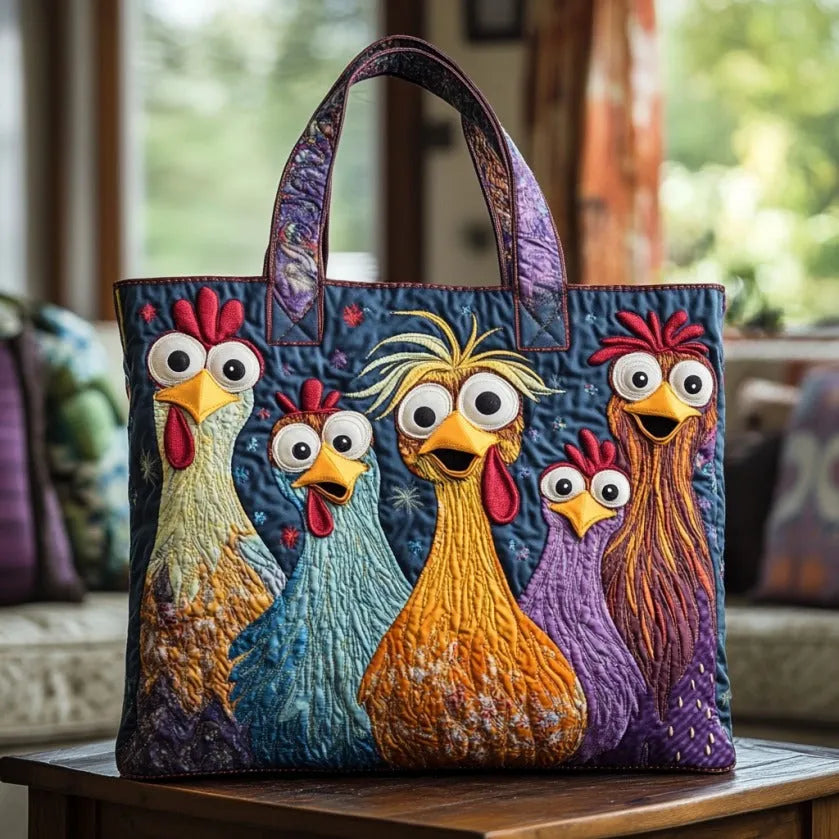 Isaline | Sac artisanal Cinq poulets colorés