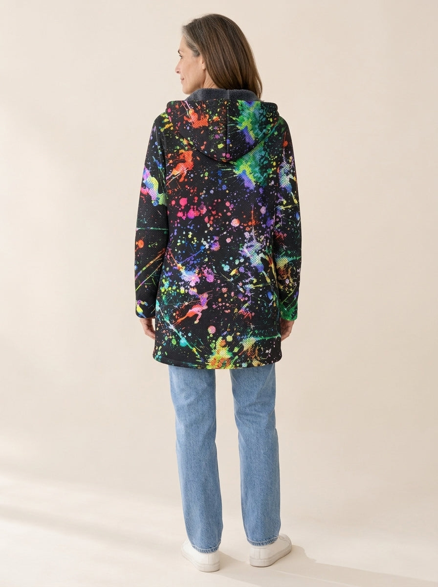 Éloïse | Veste à capuche doublée Constellation colorée