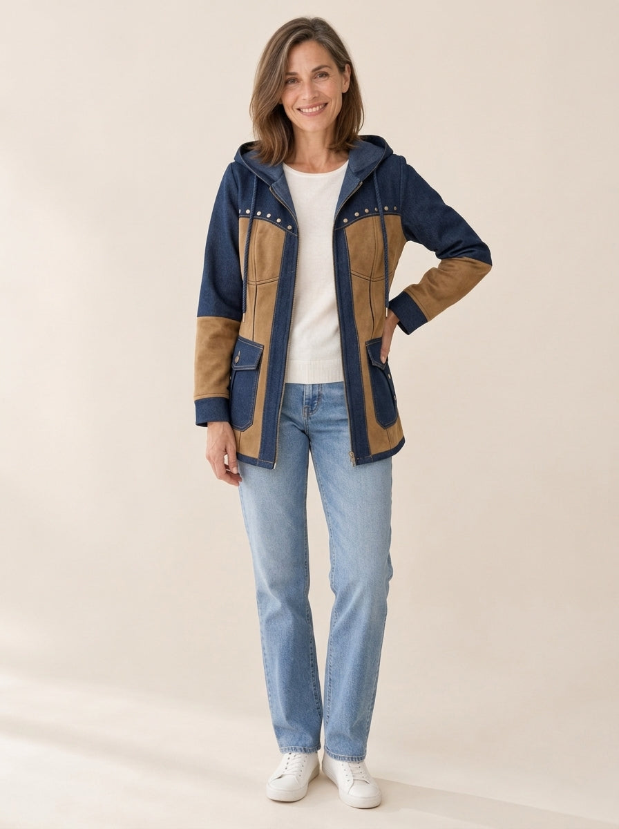 Fawnridge | Veste à capuche patchwork