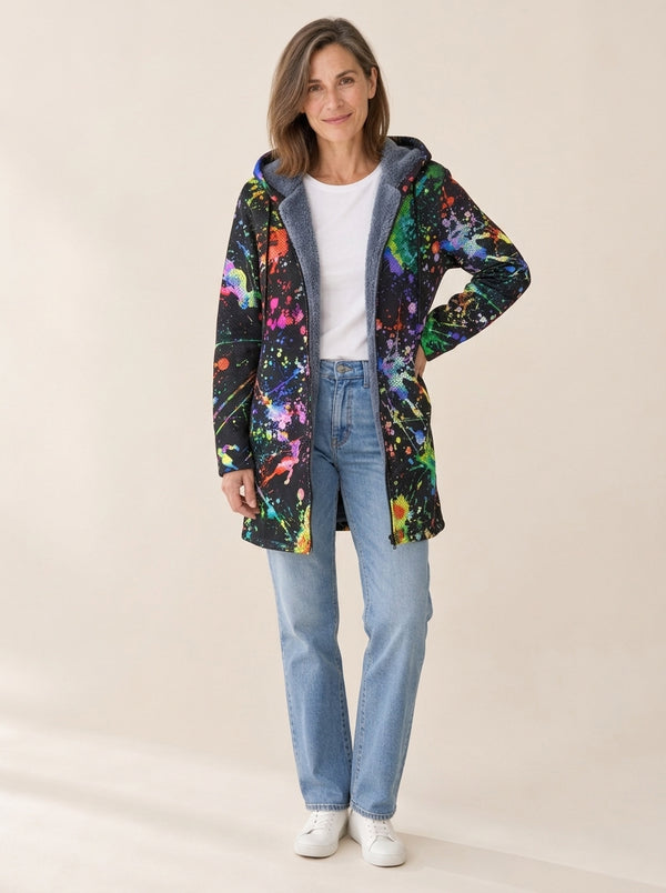 Éloïse | Veste à capuche doublée Constellation colorée