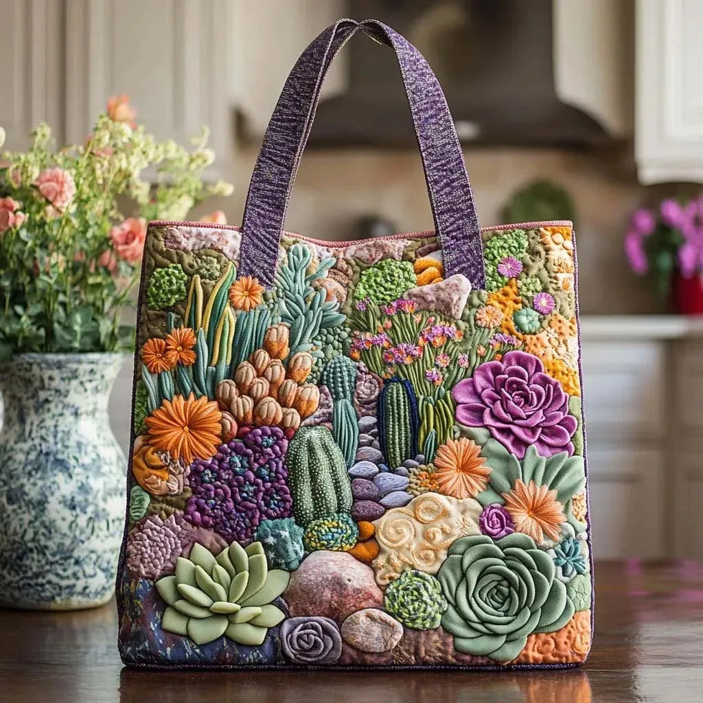 Éliane | Sac artisanal Jardin de succulentes