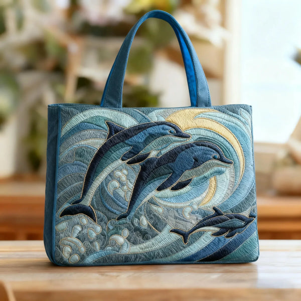 Amélie | Sac artisanal Dauphin océan