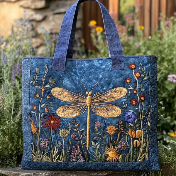 Rosalie | Sac cabas matelassé Libellule dorée