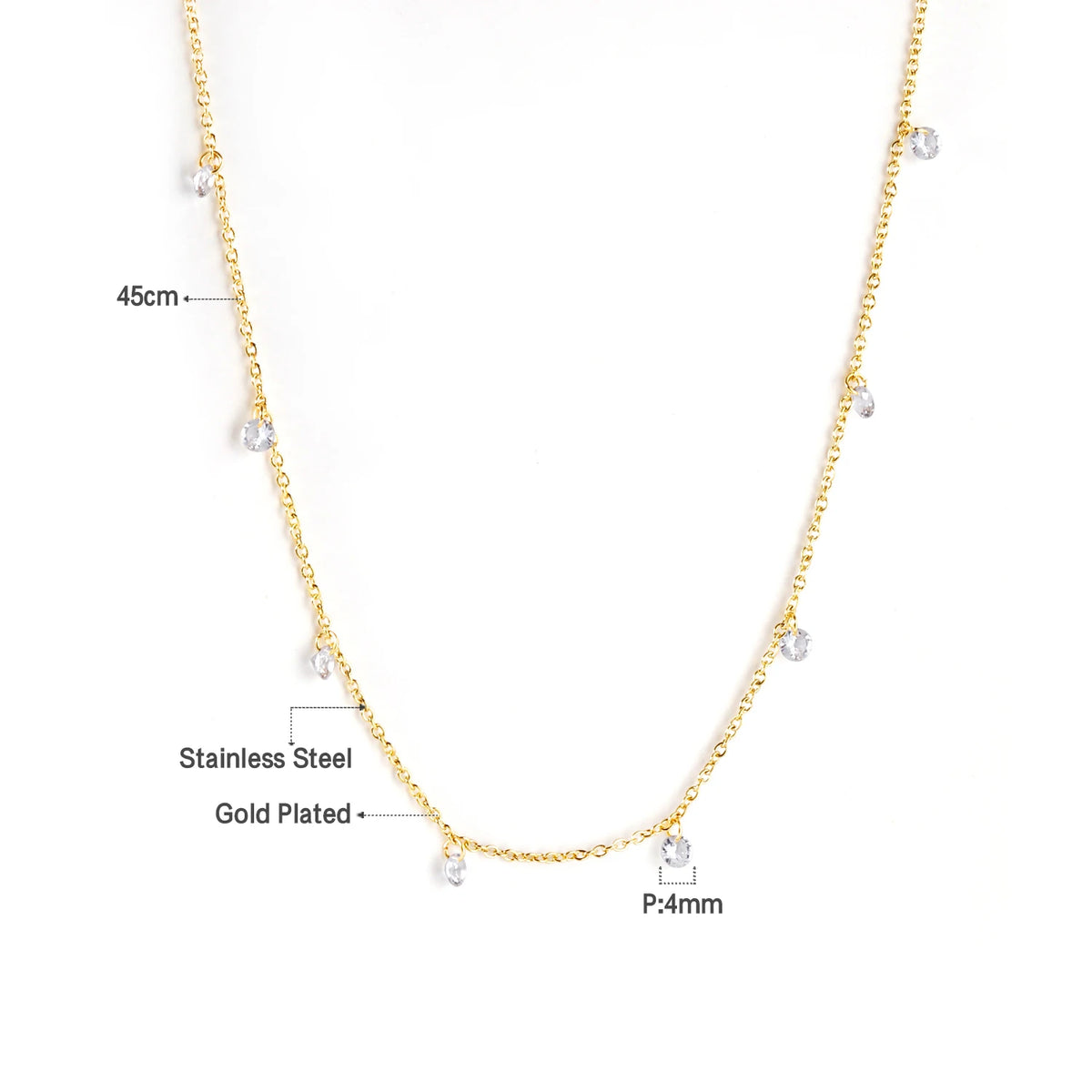 Béatrice | Collier Fin en Acier Inoxydable avec Pendentif