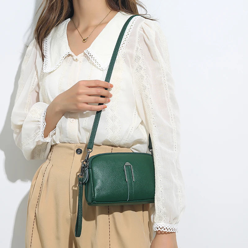 Léonie | Sac Bandoulière en Cuir Format Compact Élégant