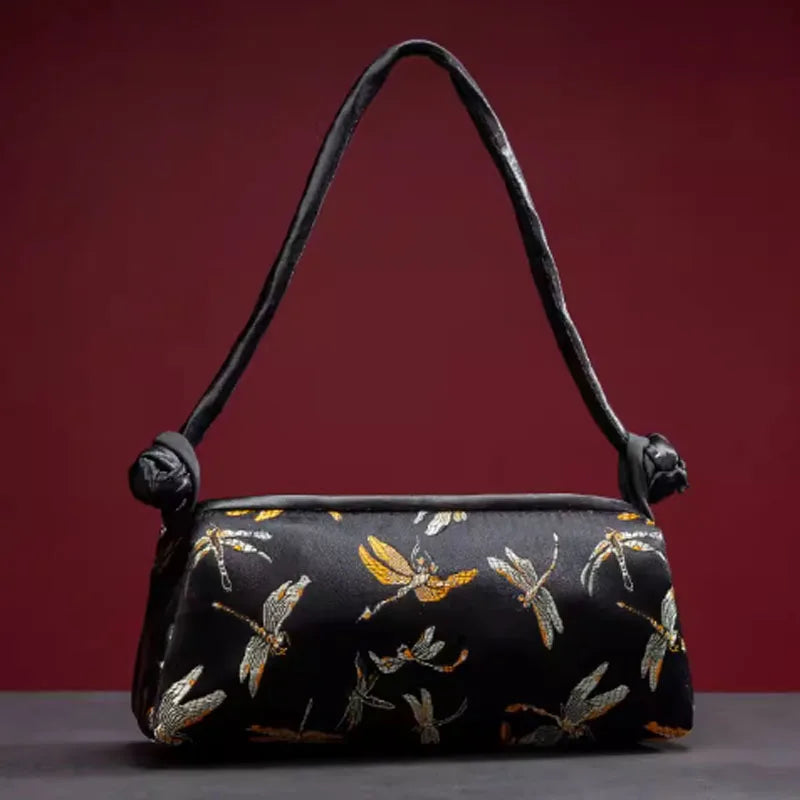Mélanie | Sac Brodé en Soie Pièce Artisanale
