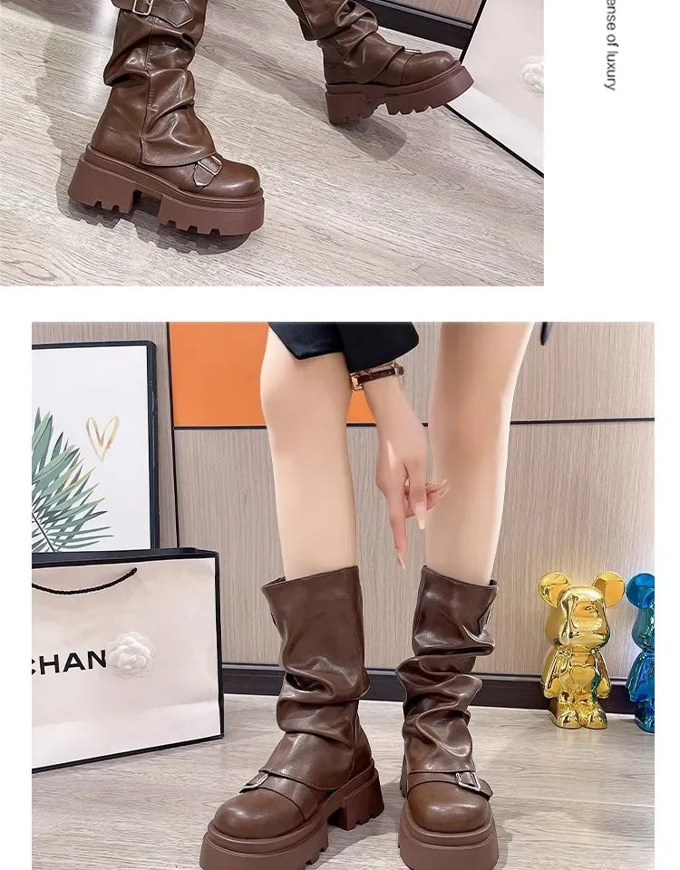 Caroline | Bottines rétro caramel