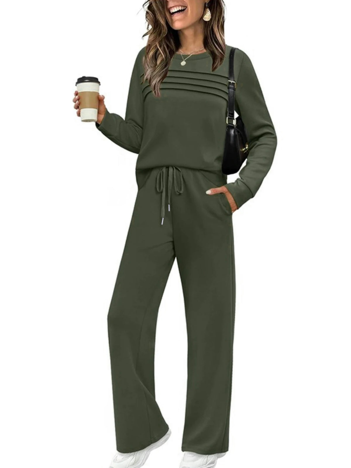Ensemble douillet pull & pantalon large