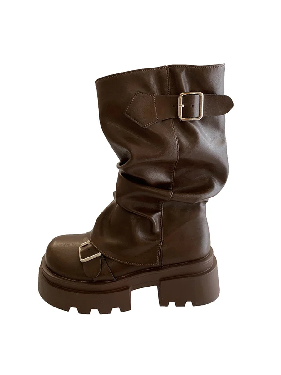 Caroline | Bottines rétro caramel