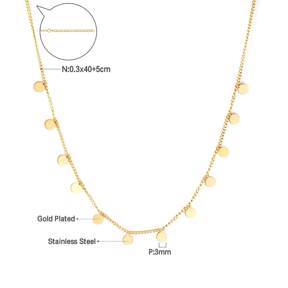 Béatrice | Collier Fin en Acier Inoxydable avec Pendentif