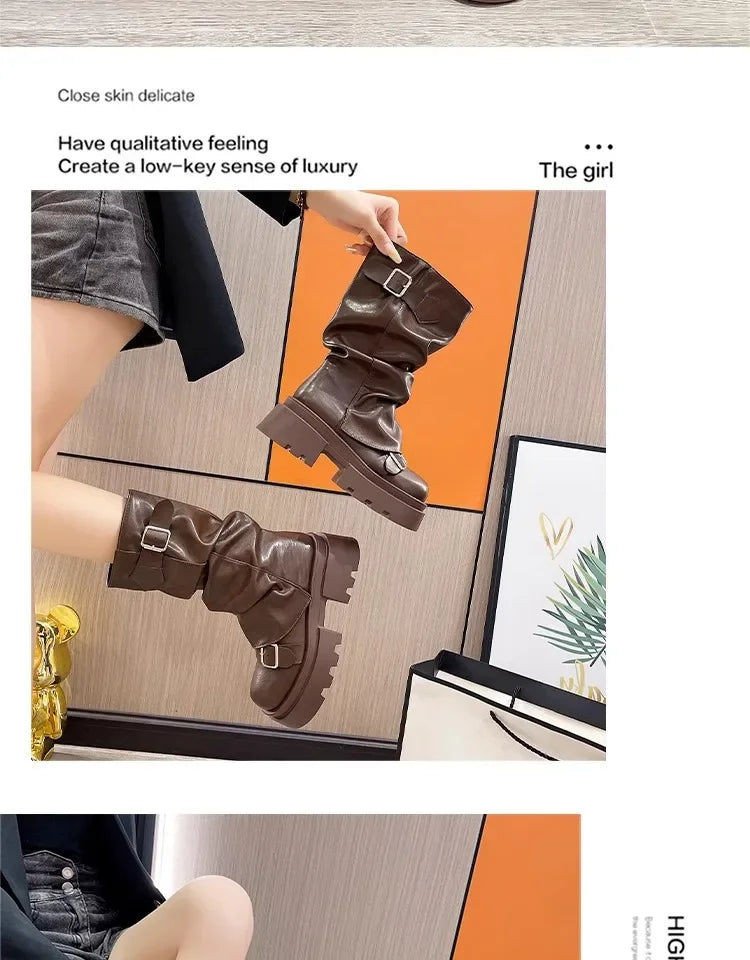 Caroline | Bottines rétro caramel