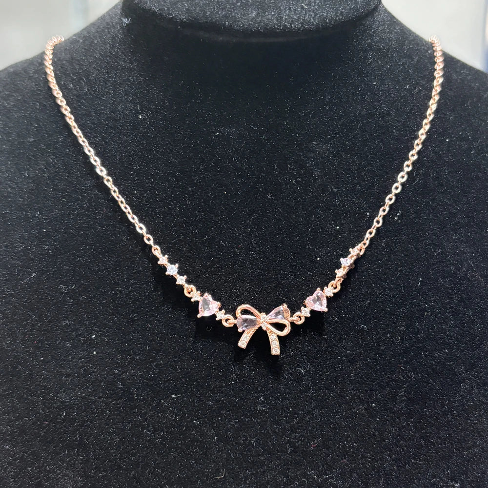 Rose | Bracelet cœur et nœud