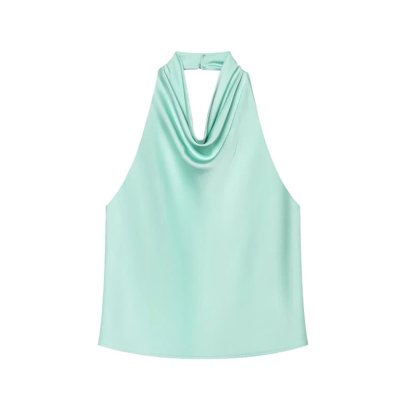 Clara | Top Satiné à Dos Nu