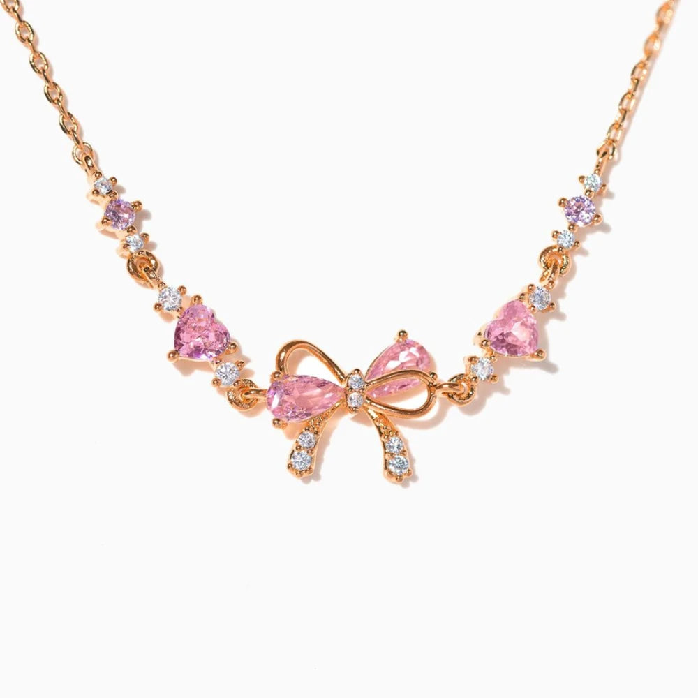 Rose | Bracelet cœur et nœud