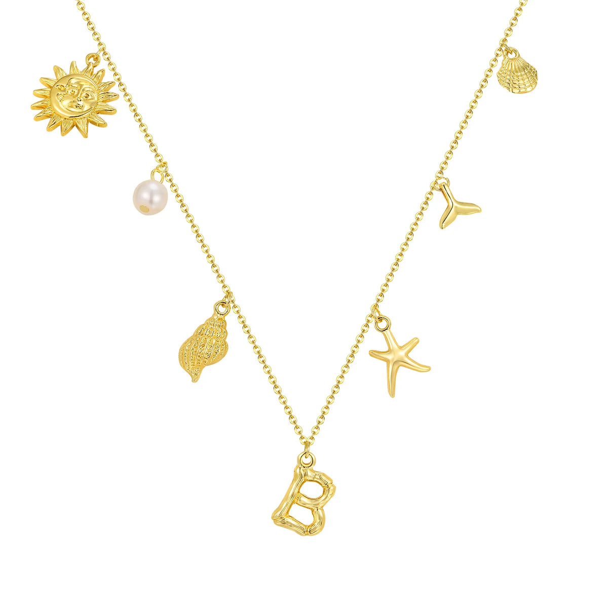 Eugénie | Collier initiale coquillage