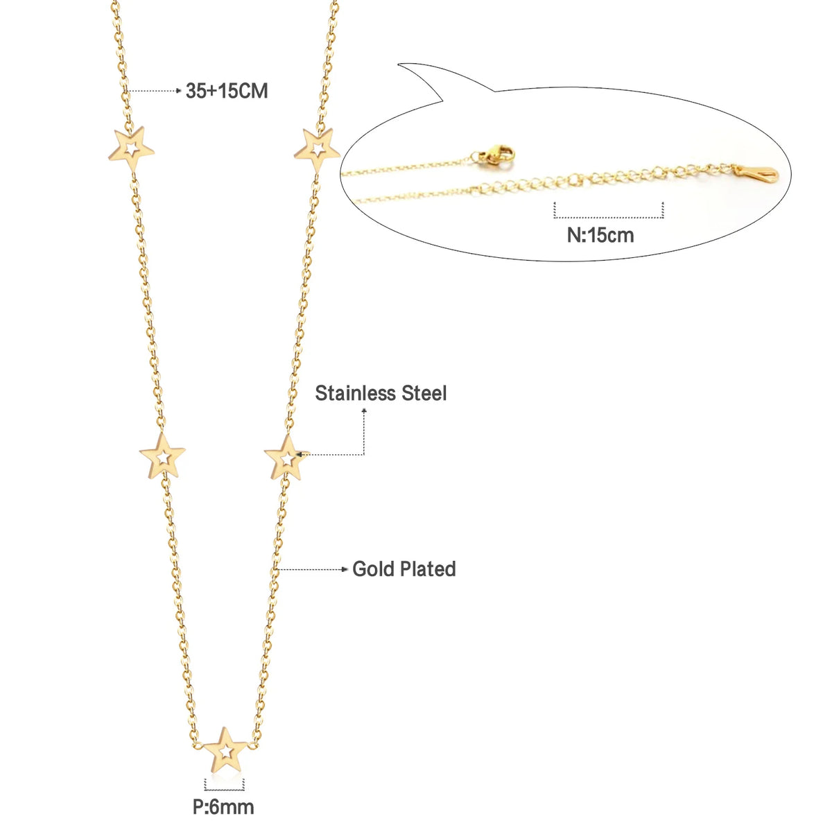 Béatrice | Collier Fin en Acier Inoxydable avec Pendentif