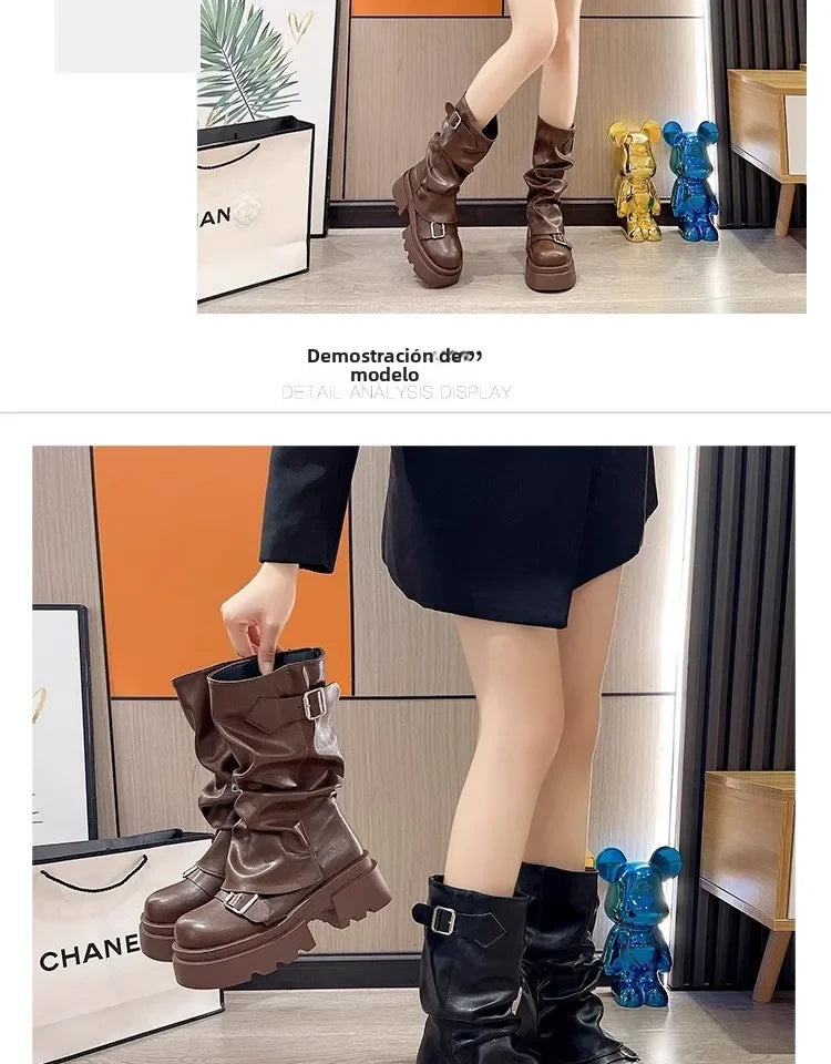 Caroline | Bottines rétro caramel
