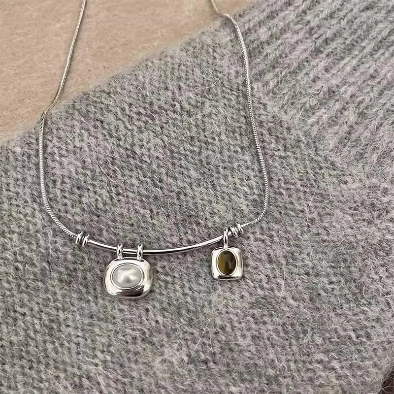 Élisa | Collier vintage œil de tigre