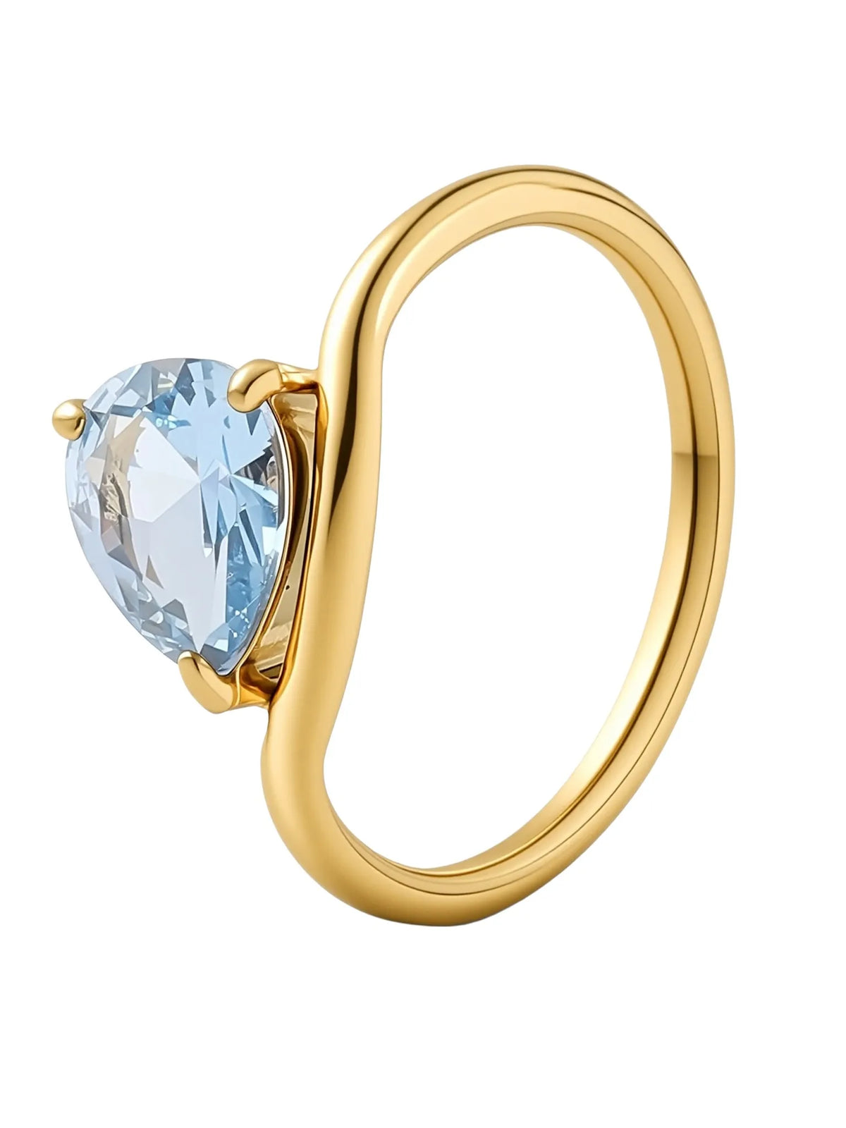 Camille | Bague goutte d'eau lumineuse