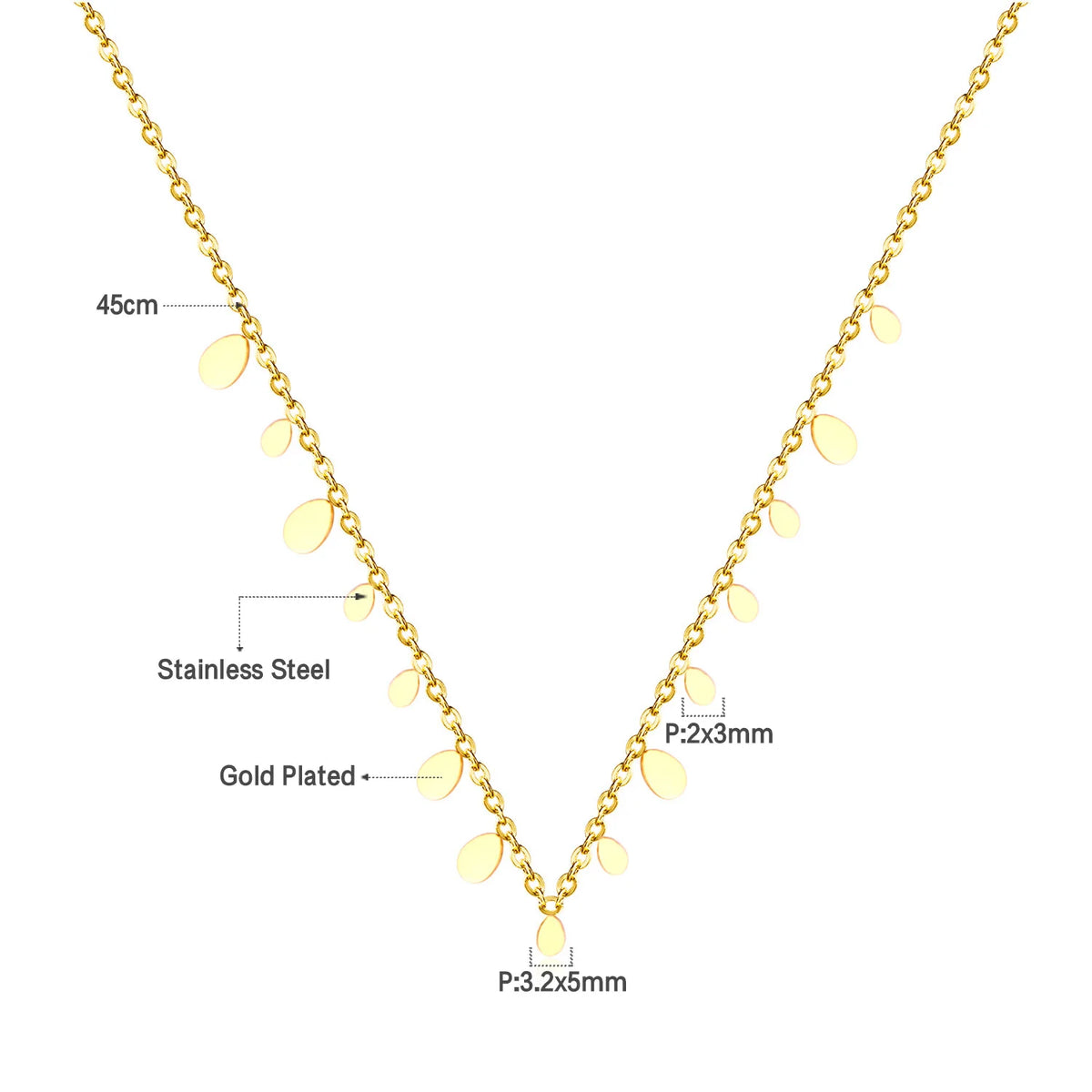 Béatrice | Collier Fin en Acier Inoxydable avec Pendentif