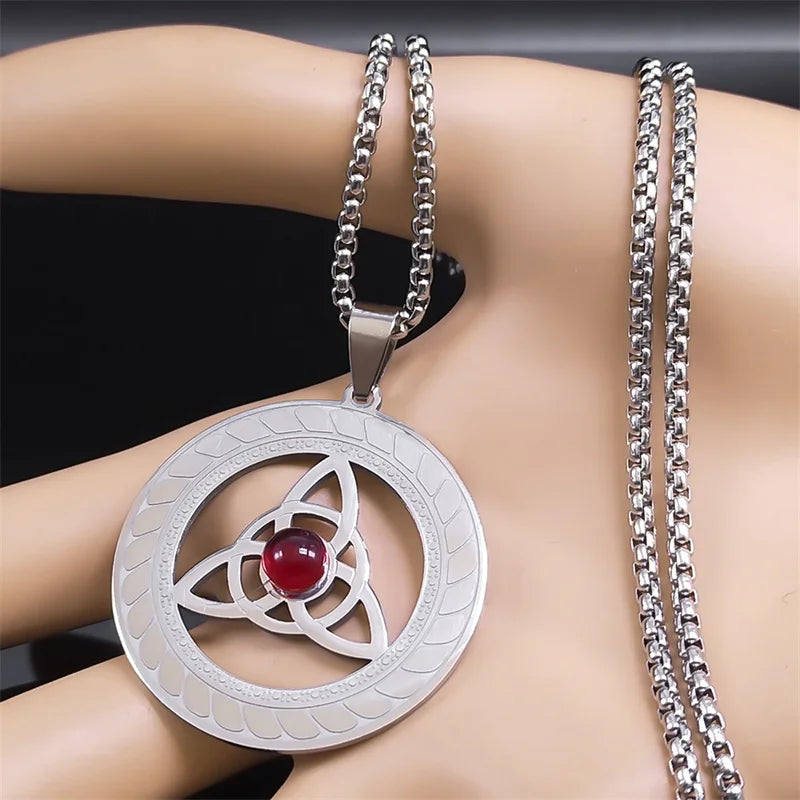 Amélie | Collier Triquetra en Acier Inoxydable