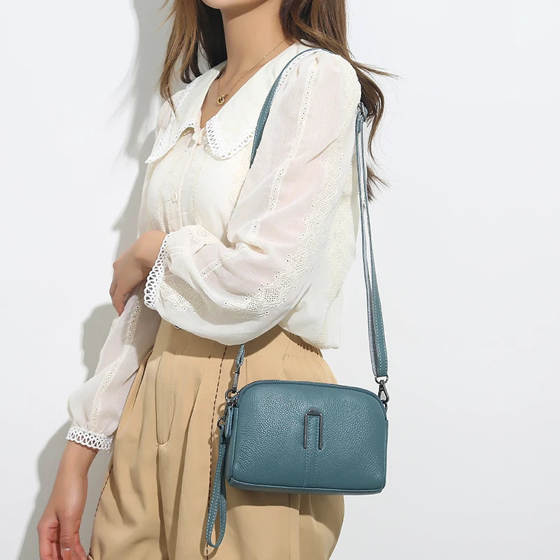 Léonie | Sac Bandoulière en Cuir Format Compact Élégant