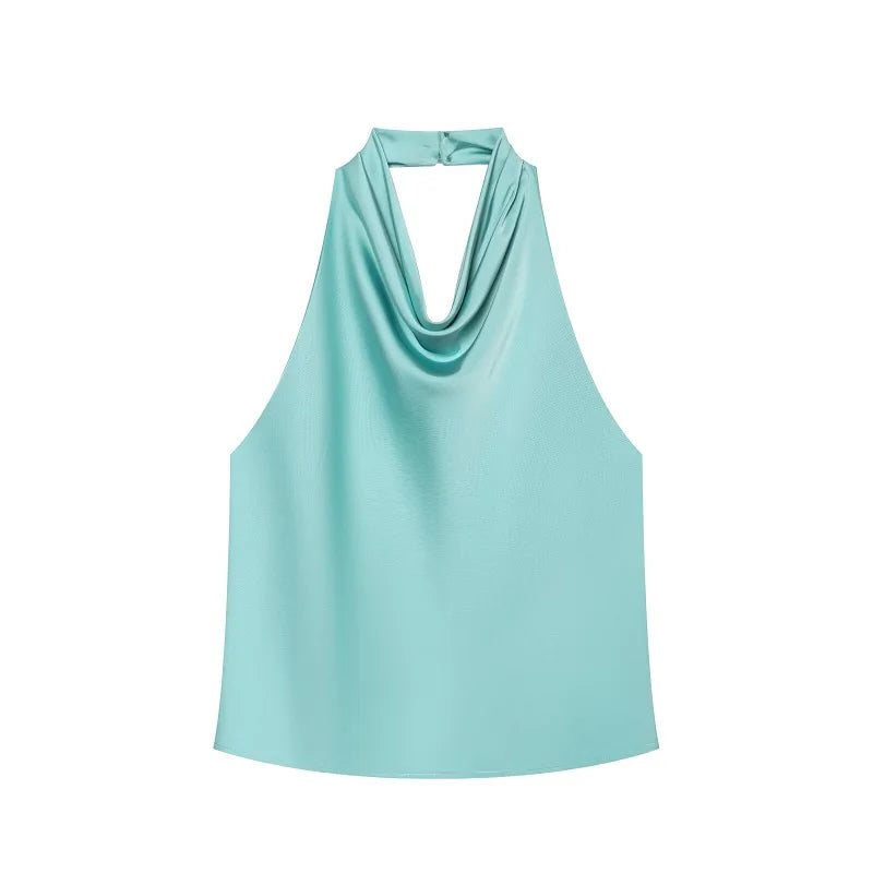 Clara | Top Satiné à Dos Nu