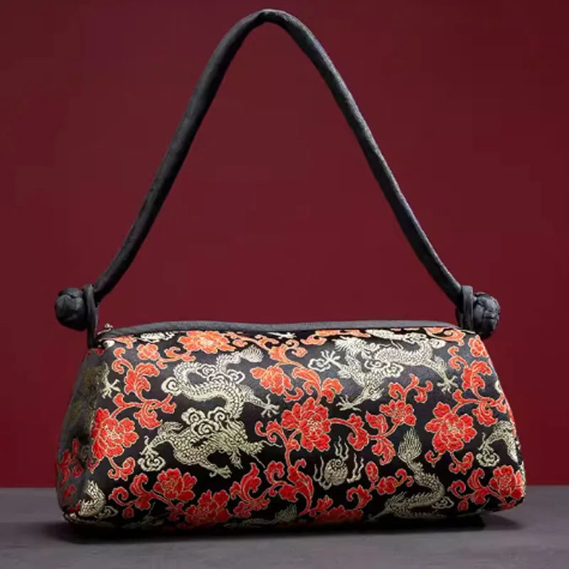 Mélanie | Sac Brodé en Soie Pièce Artisanale
