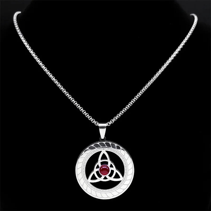 Amélie | Collier Triquetra en Acier Inoxydable