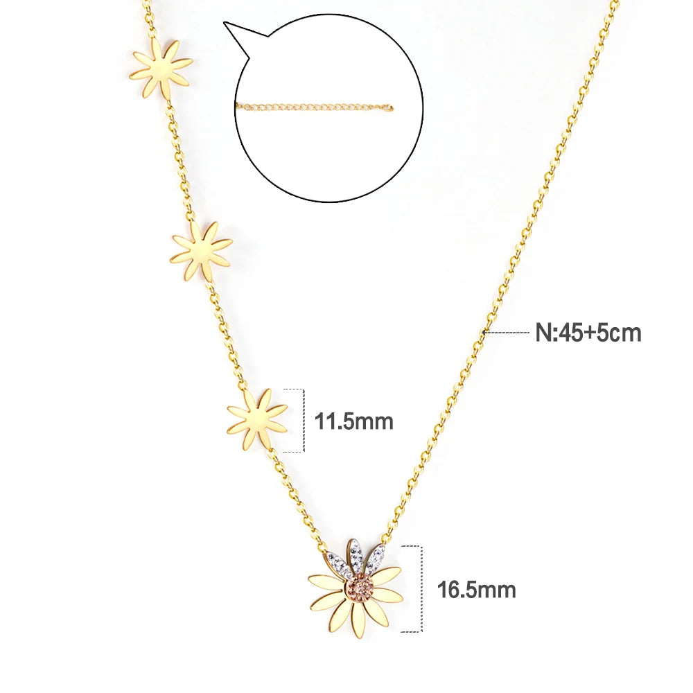 Béatrice | Collier Fin en Acier Inoxydable avec Pendentif
