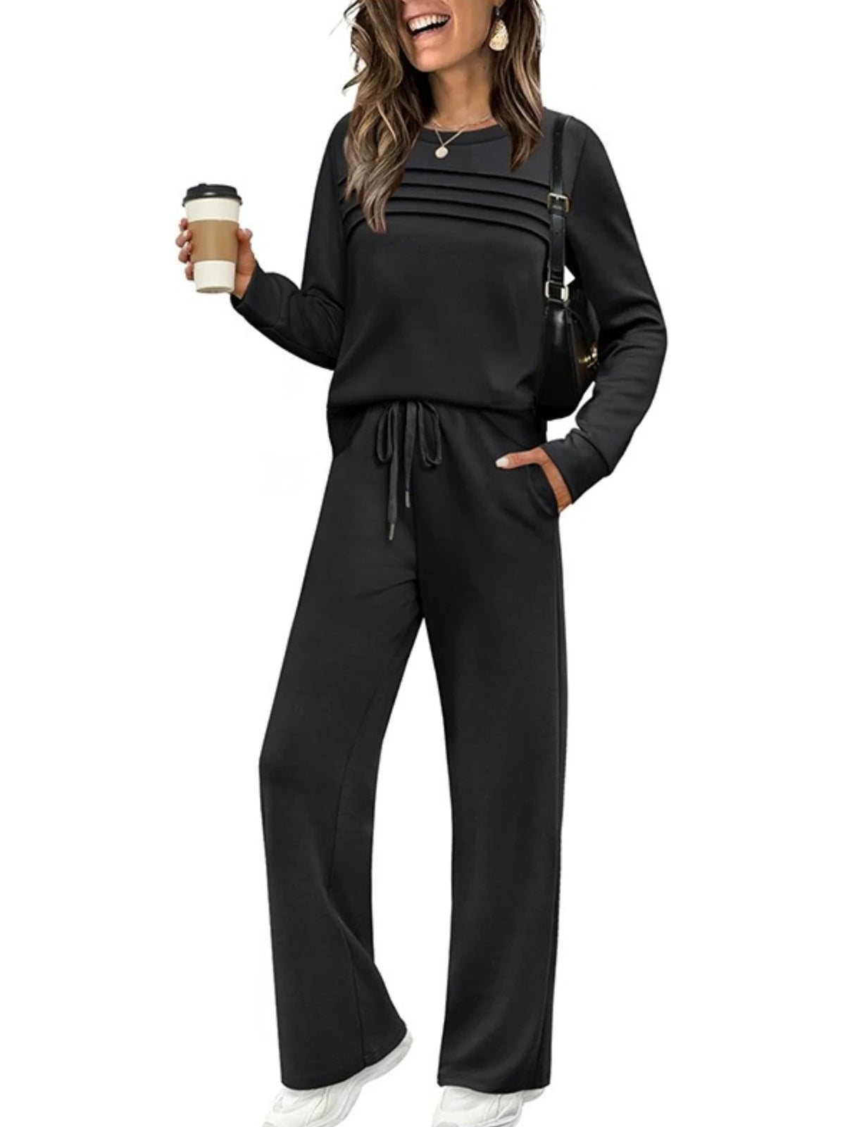 Ensemble douillet pull & pantalon large