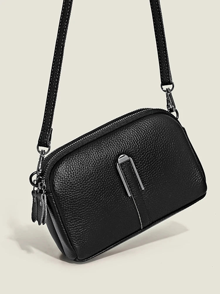 Léonie | Sac Bandoulière en Cuir Format Compact Élégant