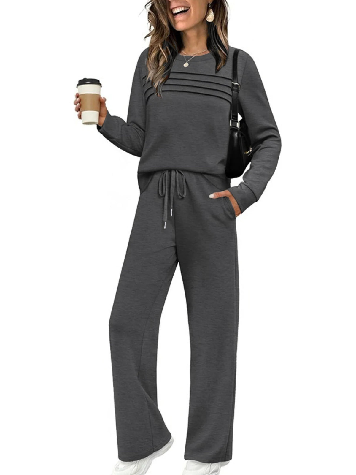 Ensemble douillet pull & pantalon large