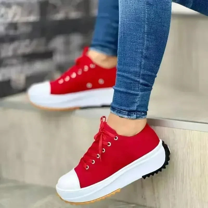 Élodie | Baskets toile plateforme