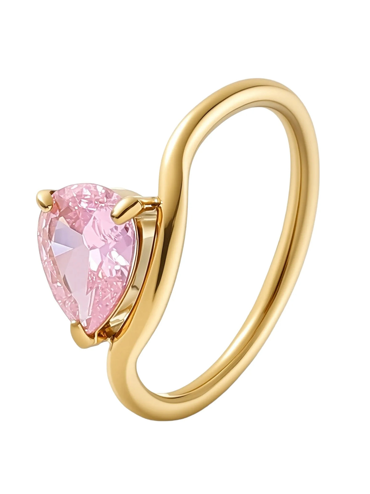 Camille | Bague goutte d'eau lumineuse