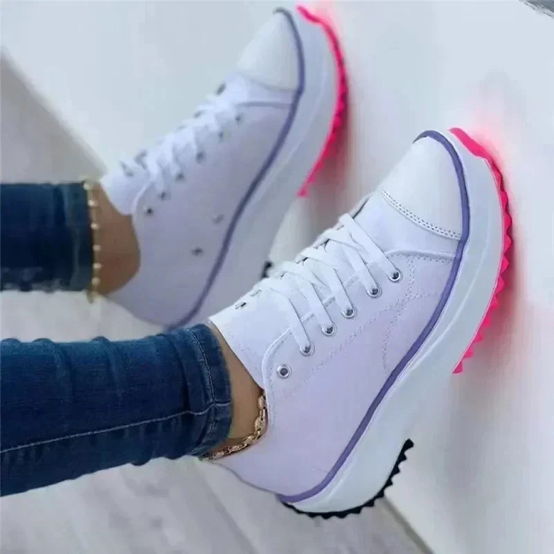 Élodie | Baskets toile plateforme