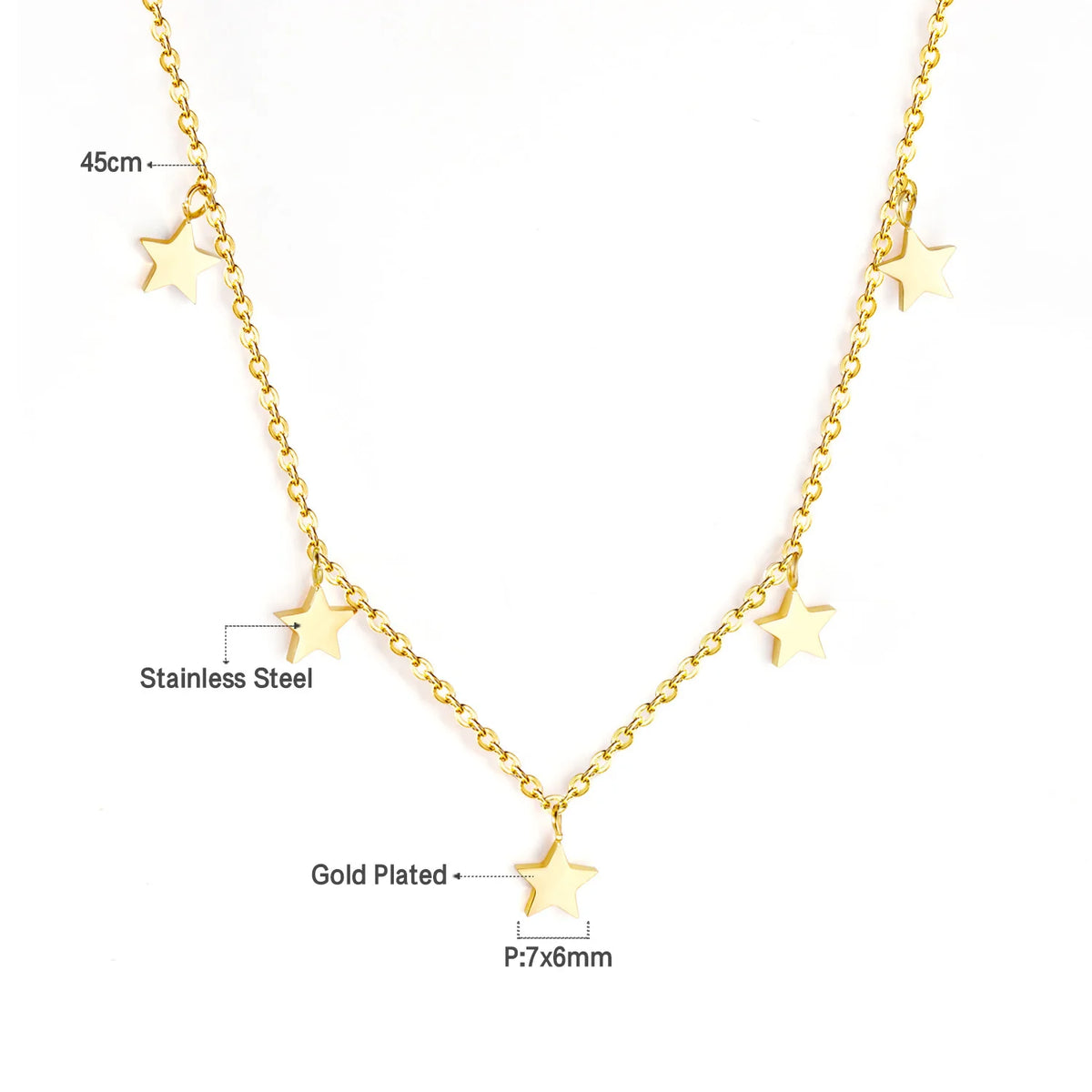 Béatrice | Collier Fin en Acier Inoxydable avec Pendentif