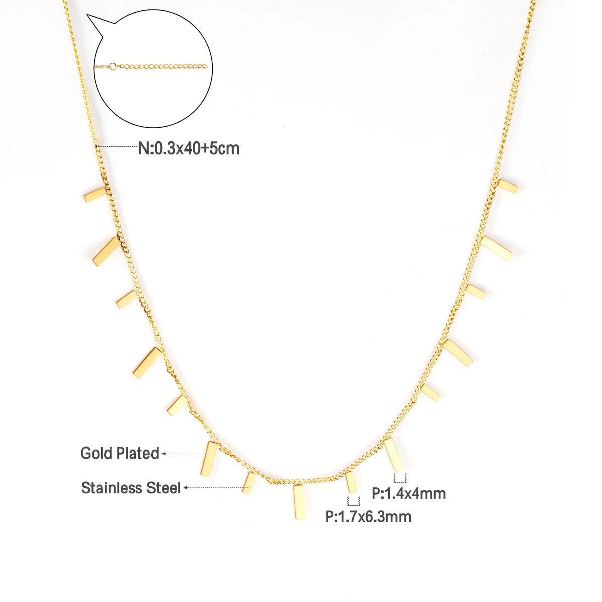 Béatrice | Collier Fin en Acier Inoxydable avec Pendentif