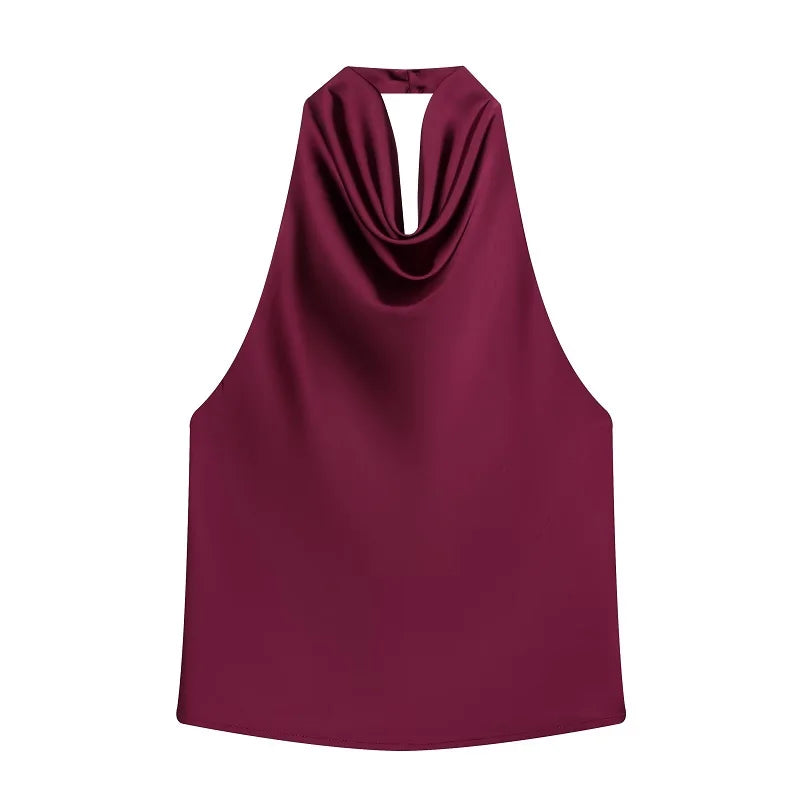 Clara | Top Satiné à Dos Nu