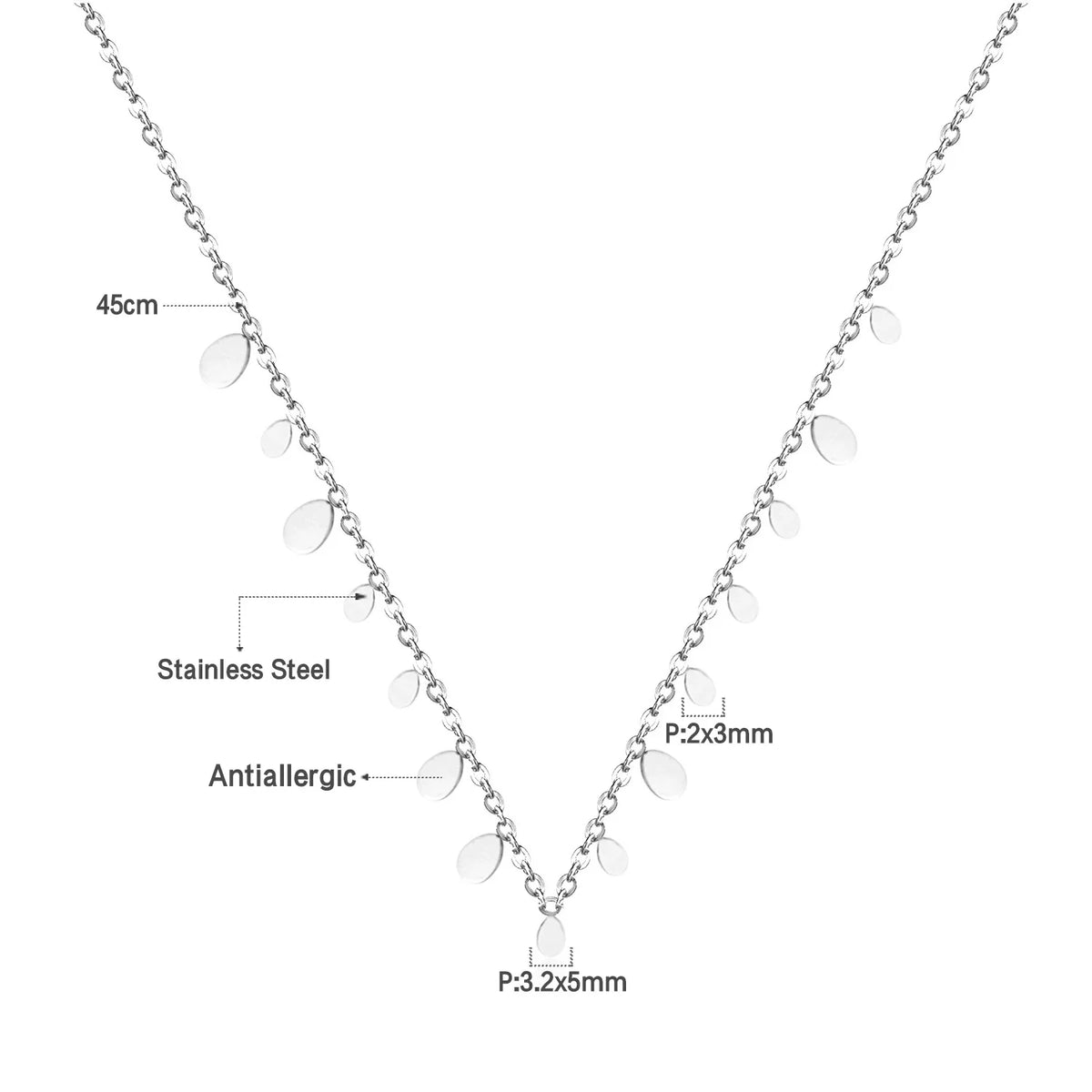 Béatrice | Collier Fin en Acier Inoxydable avec Pendentif