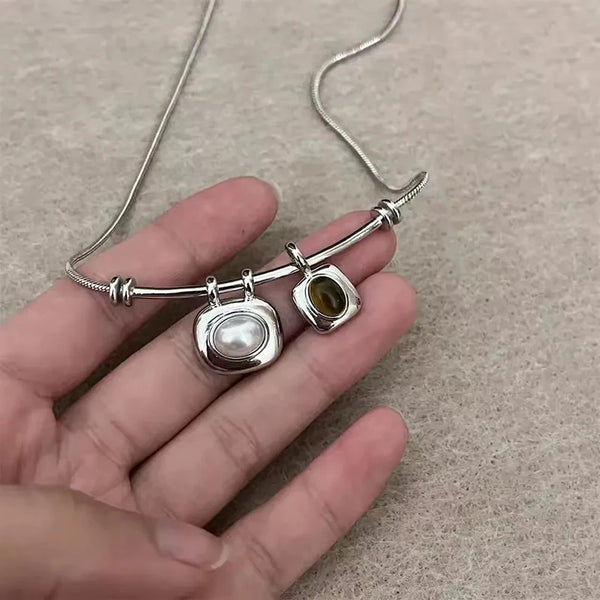 Élisa | Collier vintage œil de tigre