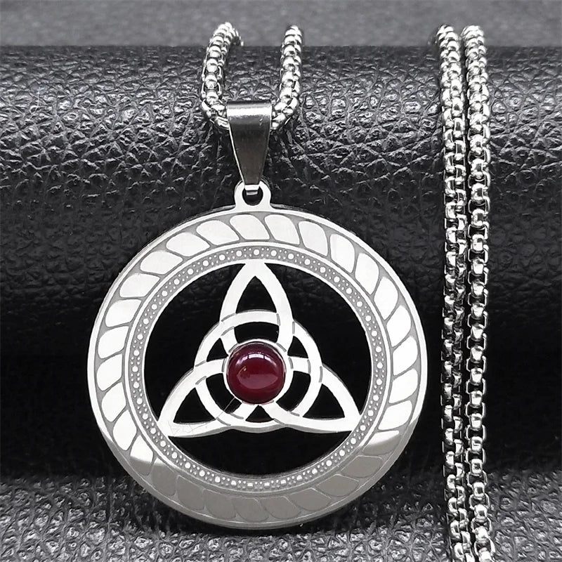 Amélie | Collier Triquetra en Acier Inoxydable