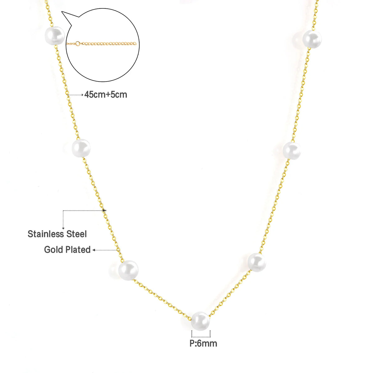 Béatrice | Collier Fin en Acier Inoxydable avec Pendentif