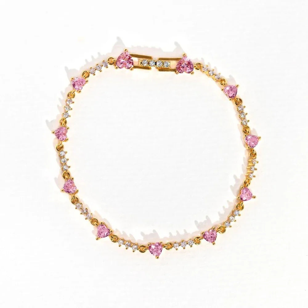 Rose | Bracelet cœur et nœud