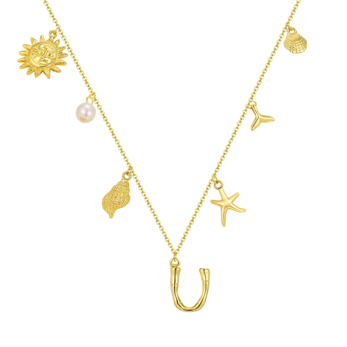 Eugénie | Collier initiale coquillage