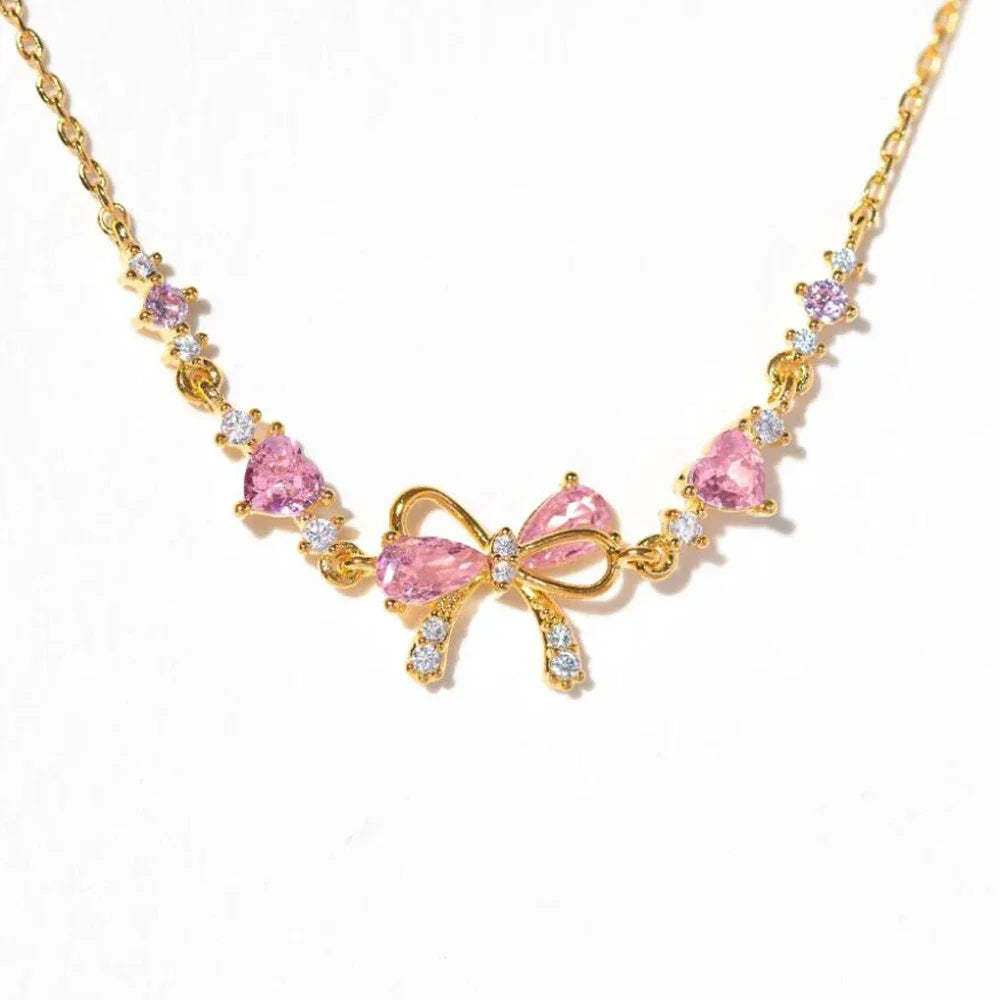 Rose | Bracelet cœur et nœud
