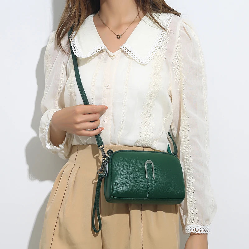 Léonie | Sac Bandoulière en Cuir Format Compact Élégant