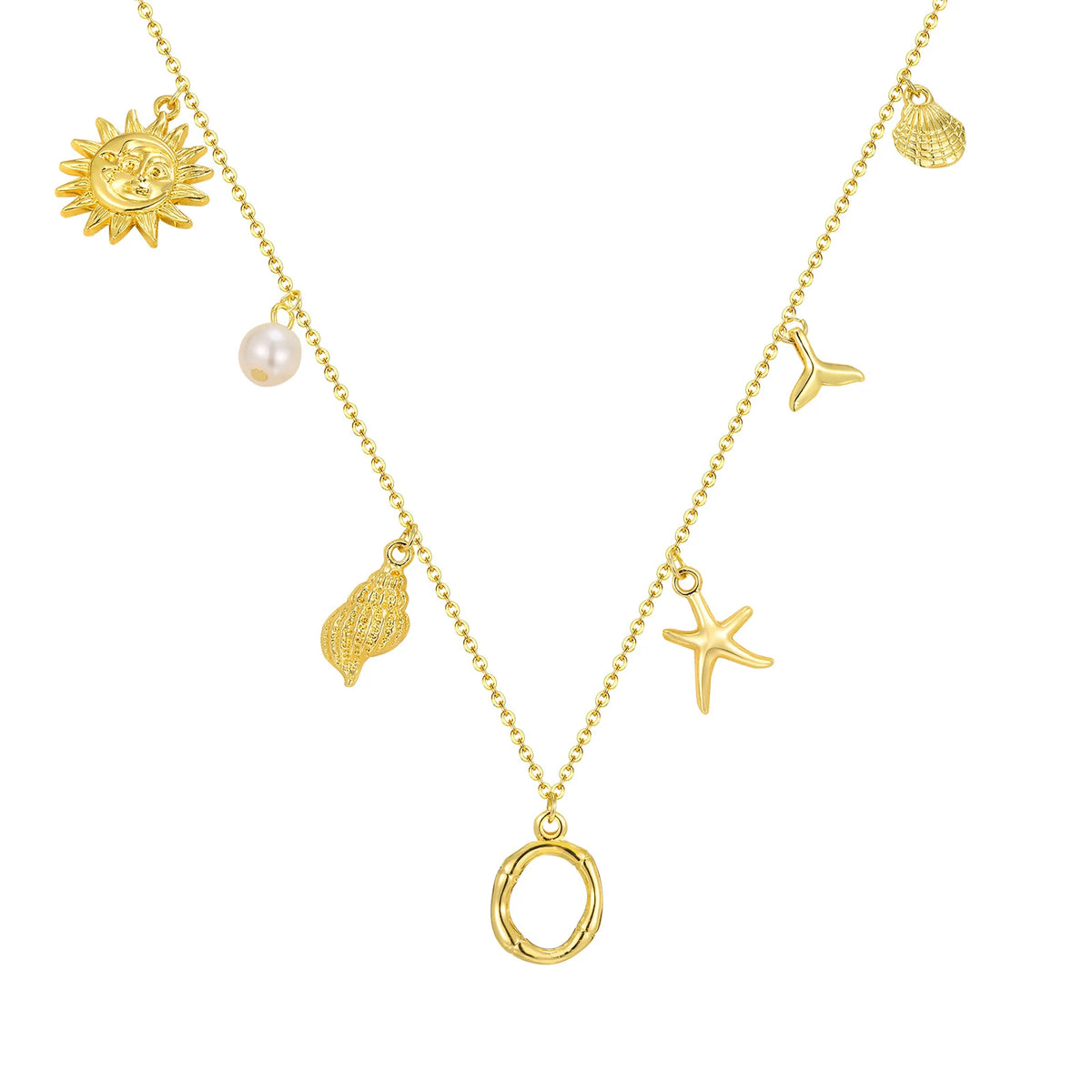 Eugénie | Collier initiale coquillage