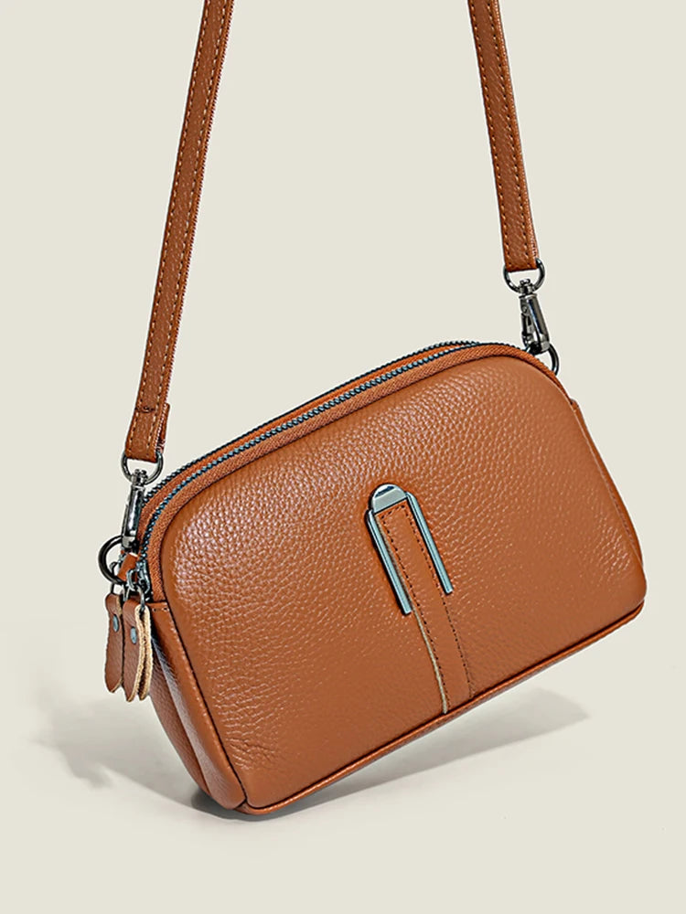 Léonie | Sac Bandoulière en Cuir Format Compact Élégant