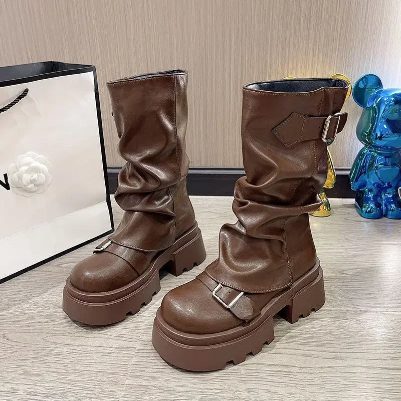 Caroline | Bottines rétro caramel